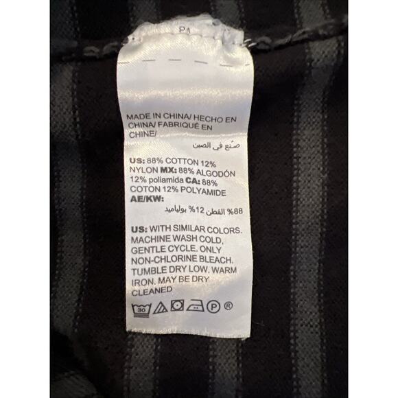 Chico's Zenergy Sweater Tank Medium Black Striped Cotton Blend Mock Neck Tunic - Picture 6 of 8